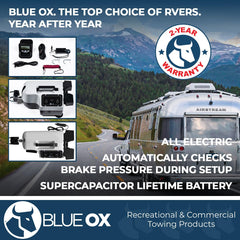Blue Ox Patriot BRK2022 in‑coach RF controller displayed for easy remote control benefit