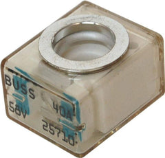 Blue Sea Systems 5176 front profile showing light-blue fuse and visible blown-window for quick checks