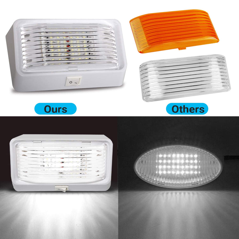 BlueFire amber lens installed offering soft low-glare ambient light