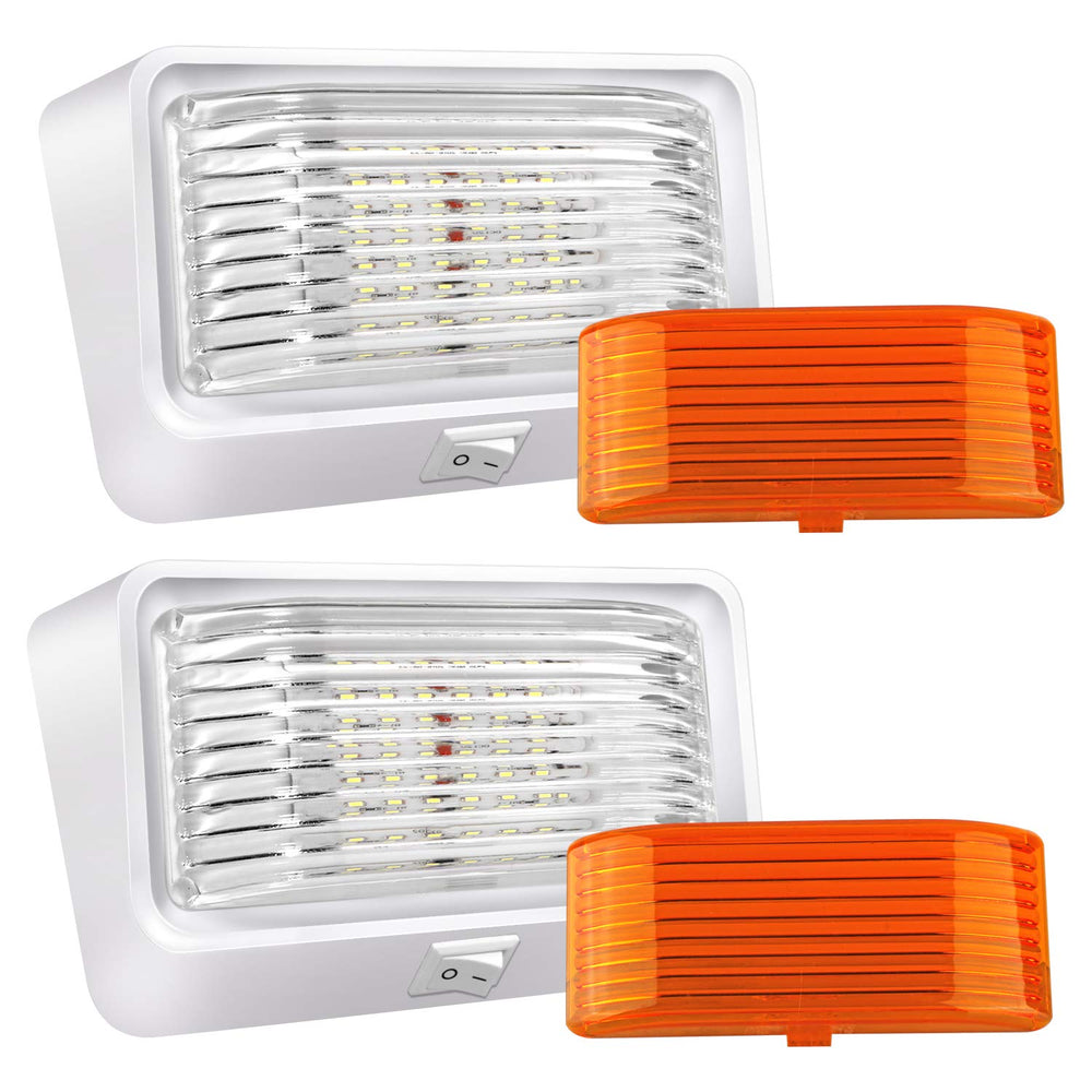 BlueFire front-facing porch light showing compact housing and bright beam