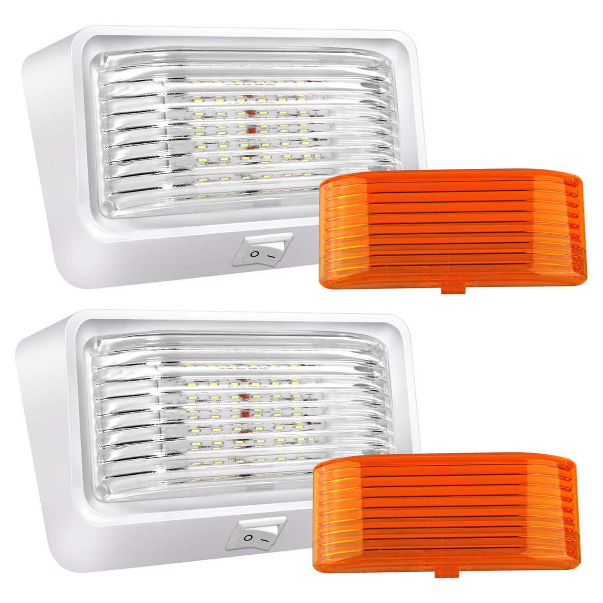 BlueFire front-facing porch light showing compact housing and bright beam