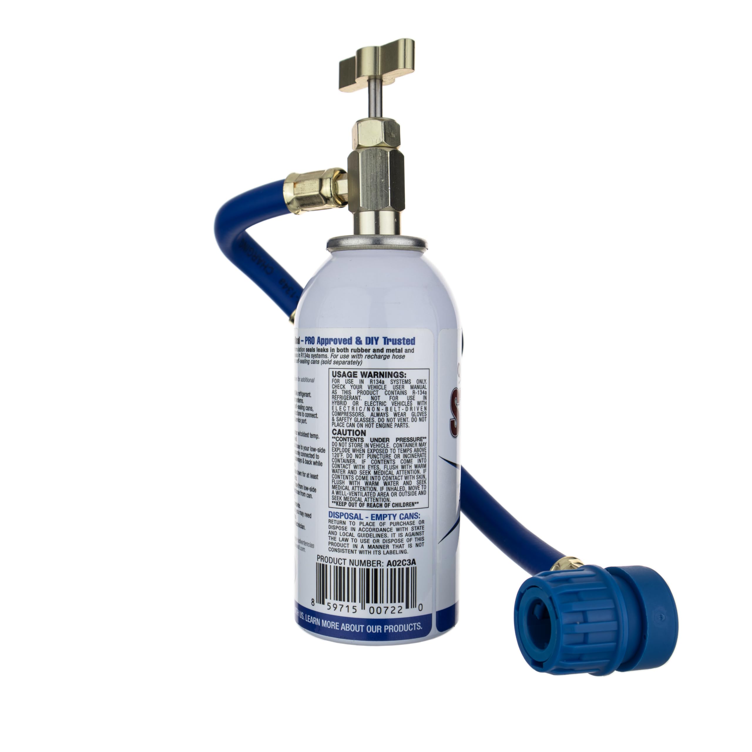 blueseal hose attached to low-side port illustrating easy application