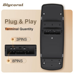 Blycorul switch installed in door panel demonstrating seamless factory fit
