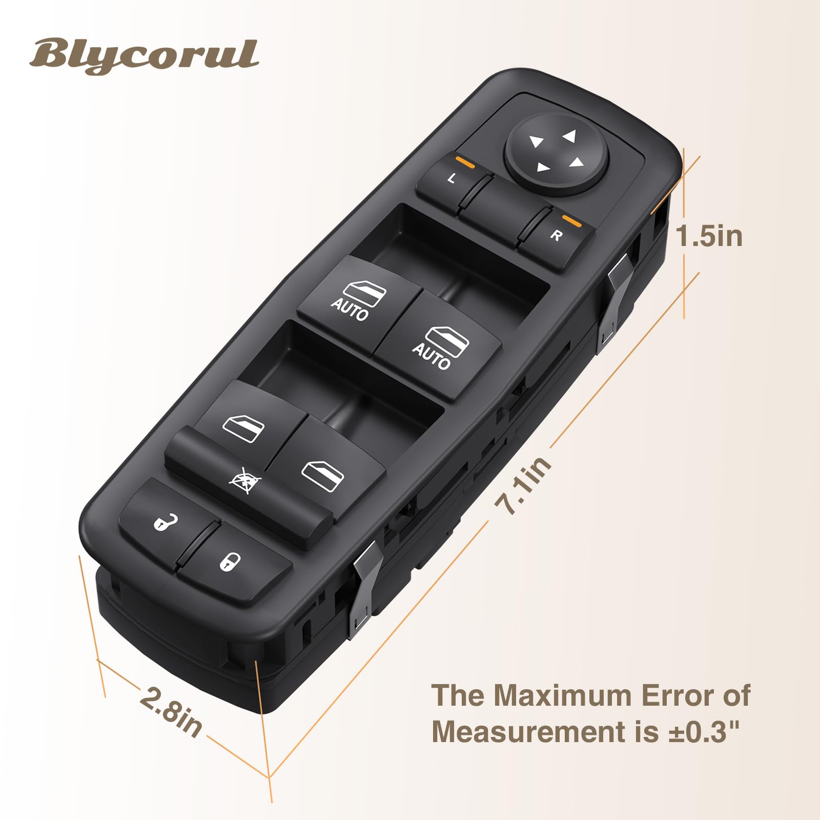 Blycorul switch in a dashboard lifestyle shot illustrating restored convenience