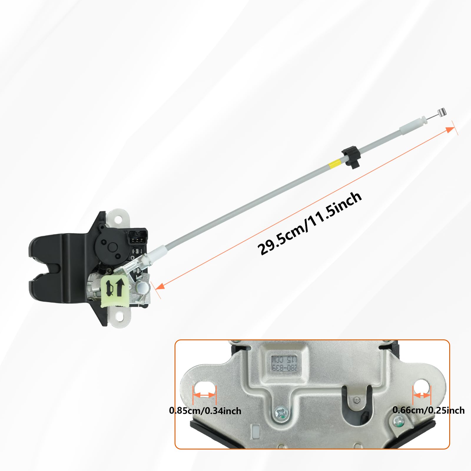 Blycorul actuator installed in trunk showing proper fit and secure latching benefit