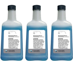 BMW windshield washer concentrate front packaging showing label and streak-free benefit