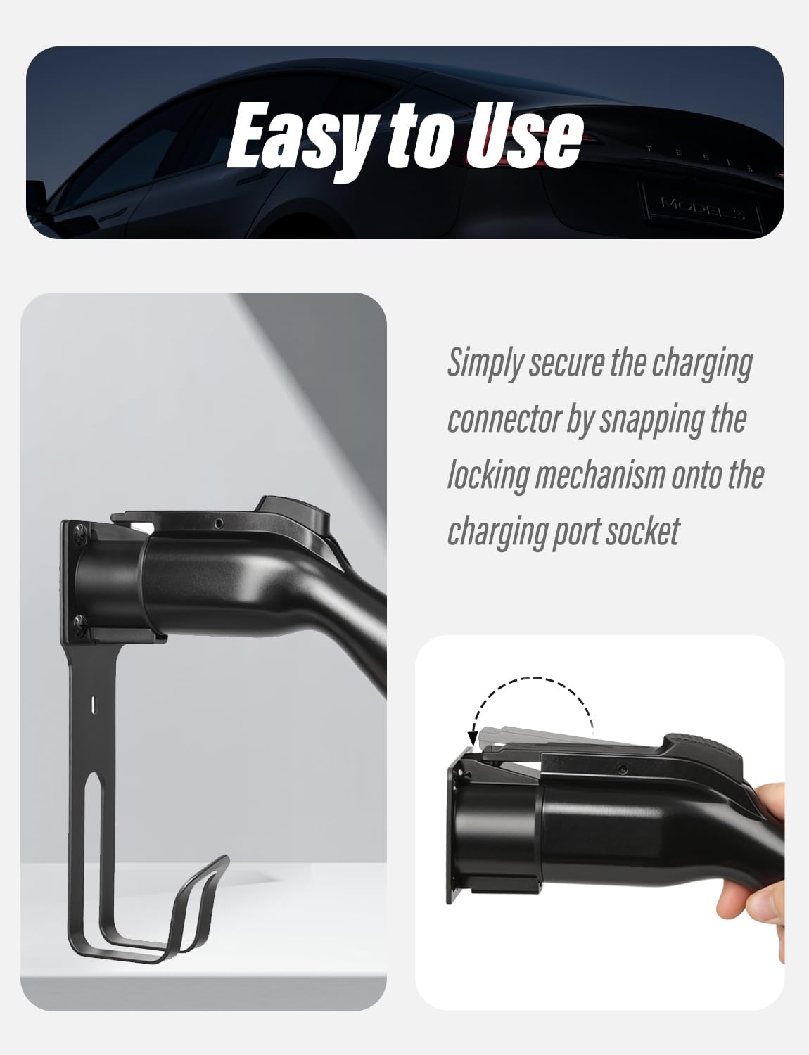 BMZX cable organized on J-hook reducing stress and preventing tangles