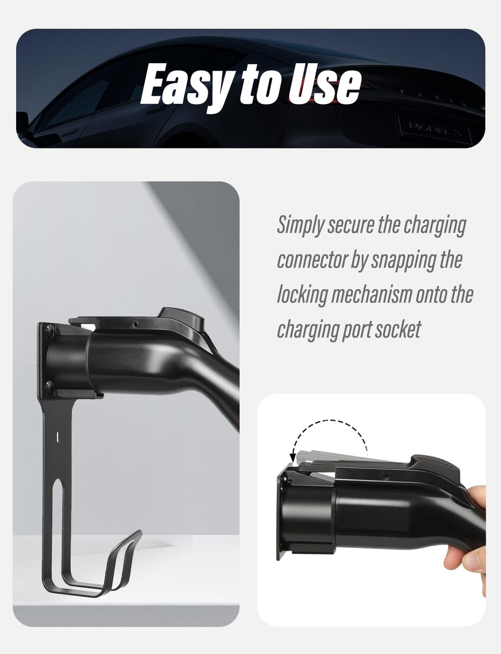 BMZX cable organized on J-hook reducing stress and preventing tangles