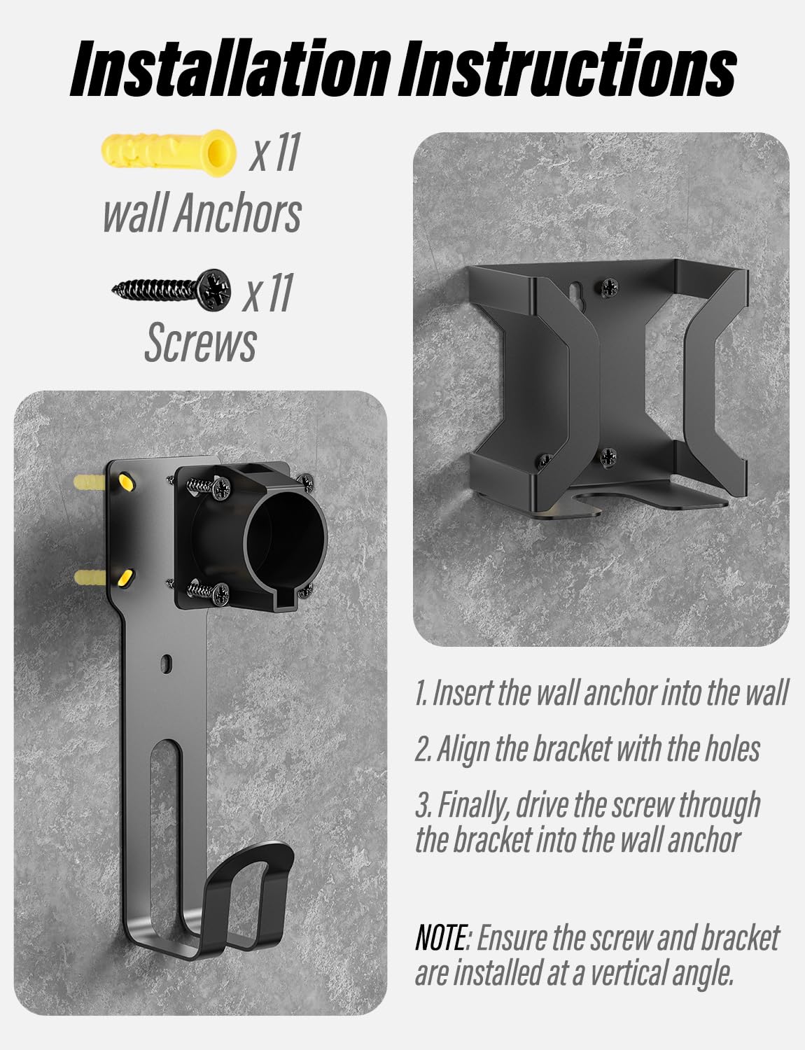 BMZX hardware kit with screws and wall plugs for easy installation