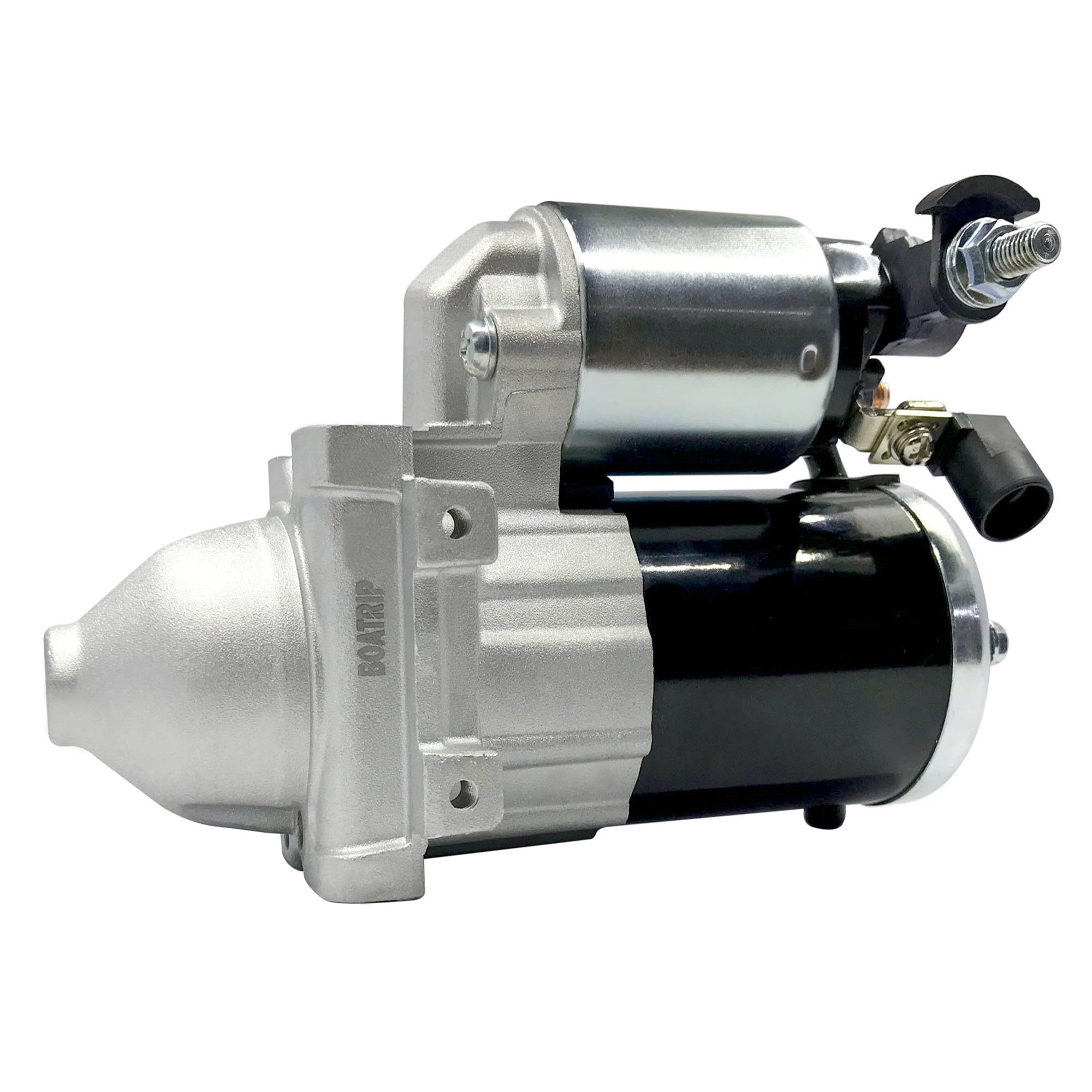 Boatrip starter installed in engine bay demonstrating straightforward replacement