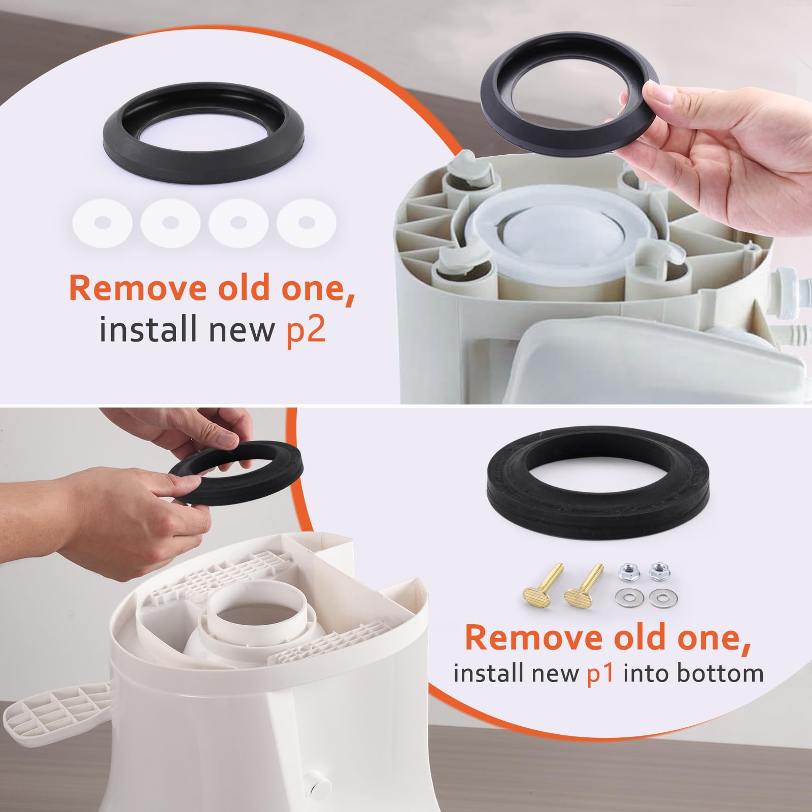 boeemi waste ball seal close-up demonstrating durable material and leak protection