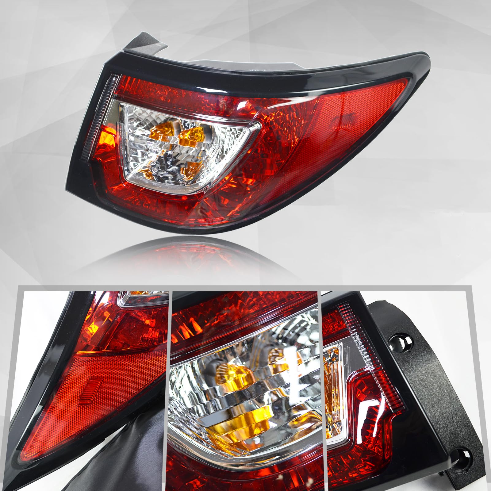BOGYL right tail light backside connectors showing plug-and-play benefit