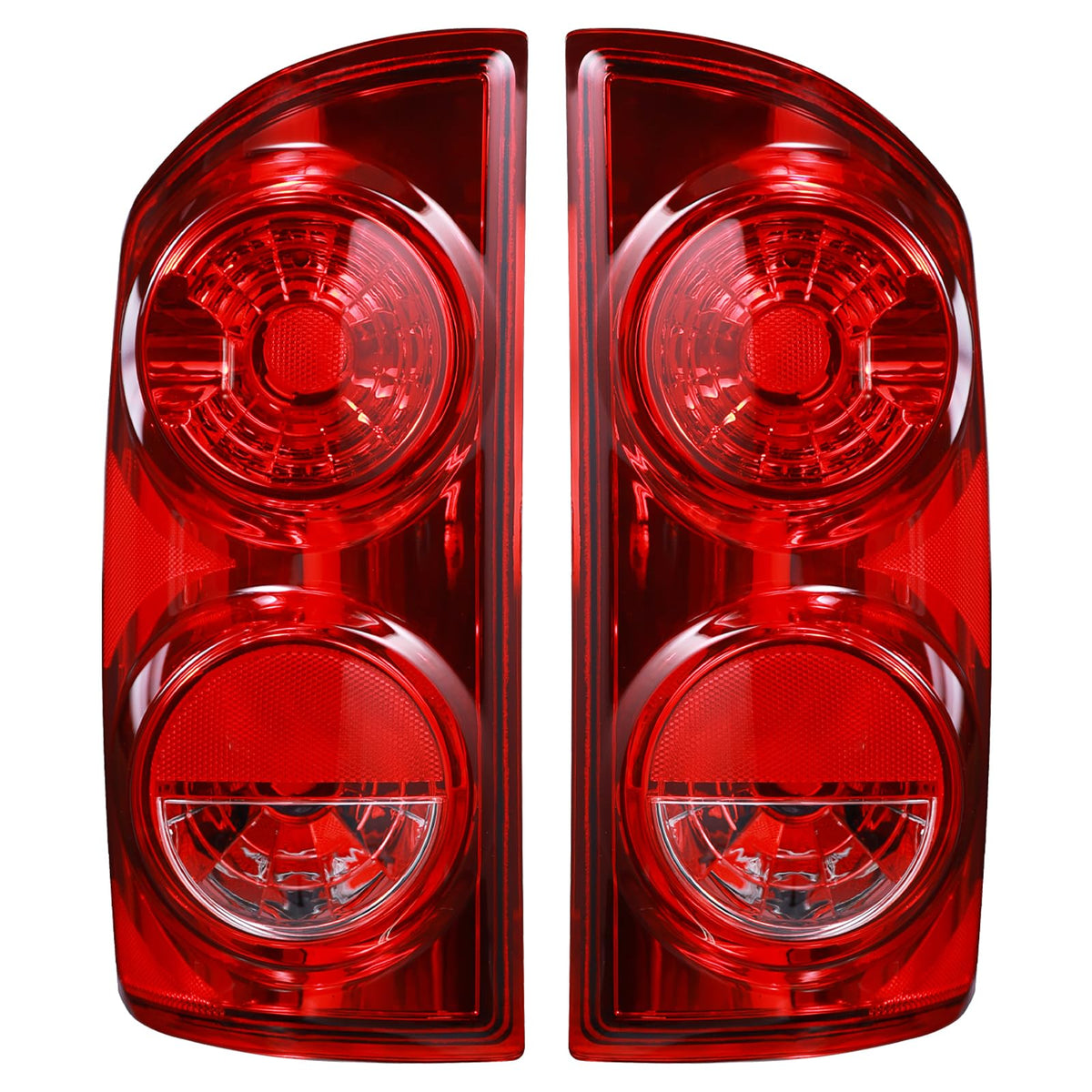 Boine front view of taillights showing red lens and OEM fit benefit