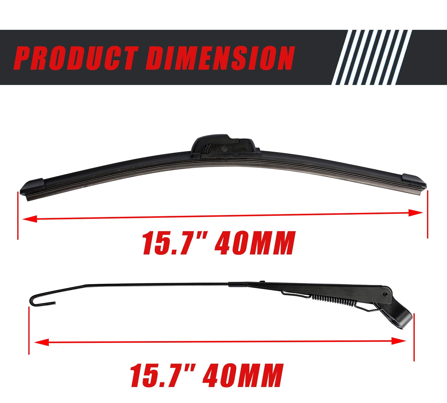Boine manual wiper installed on a Polaris Ranger windshield for clear view