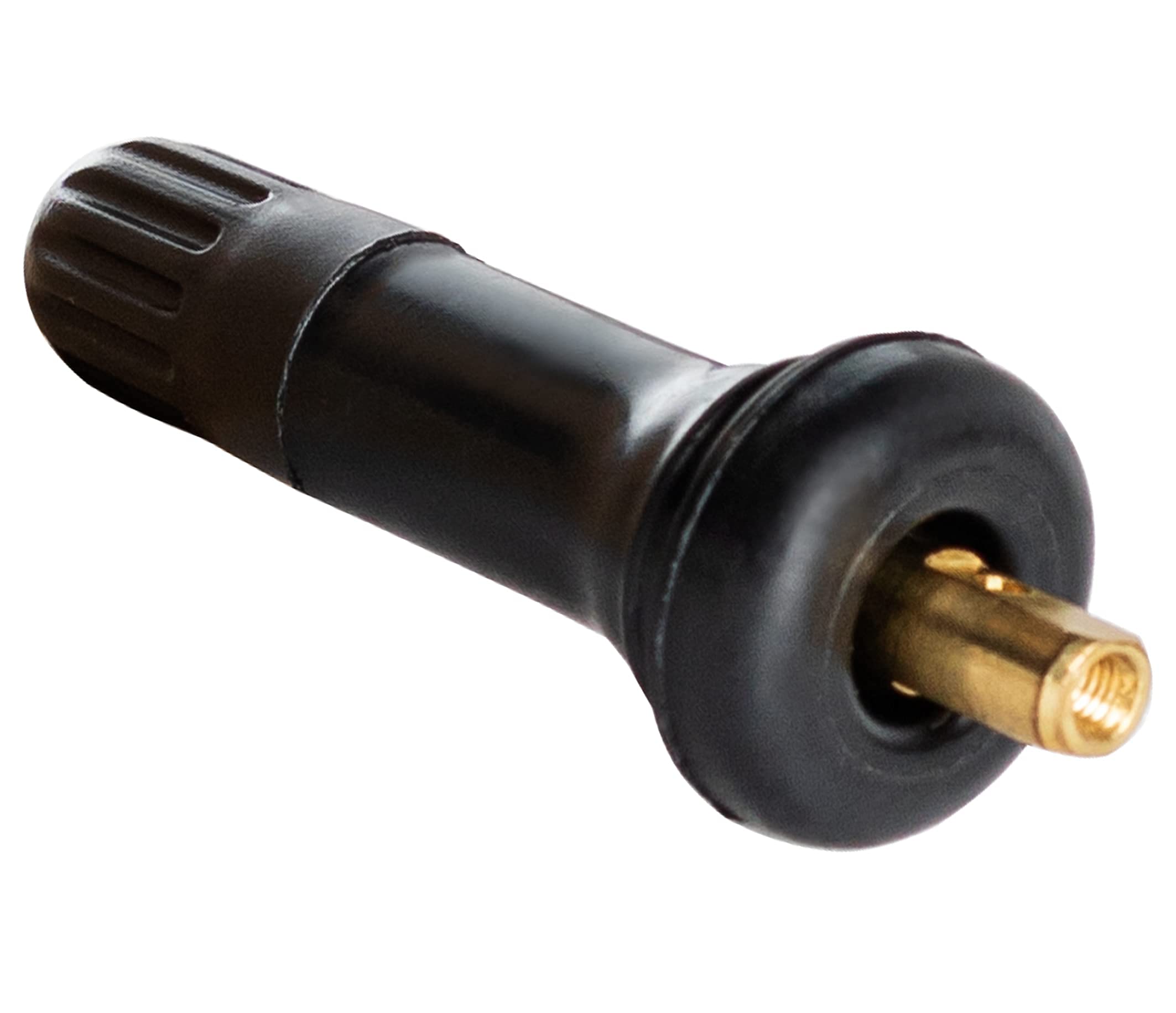Boine valve stem installed on rim during tire service for quick replacement benefit