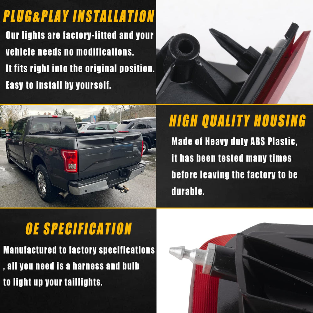 Boine tail light next to ruler showing size and fit for F-150