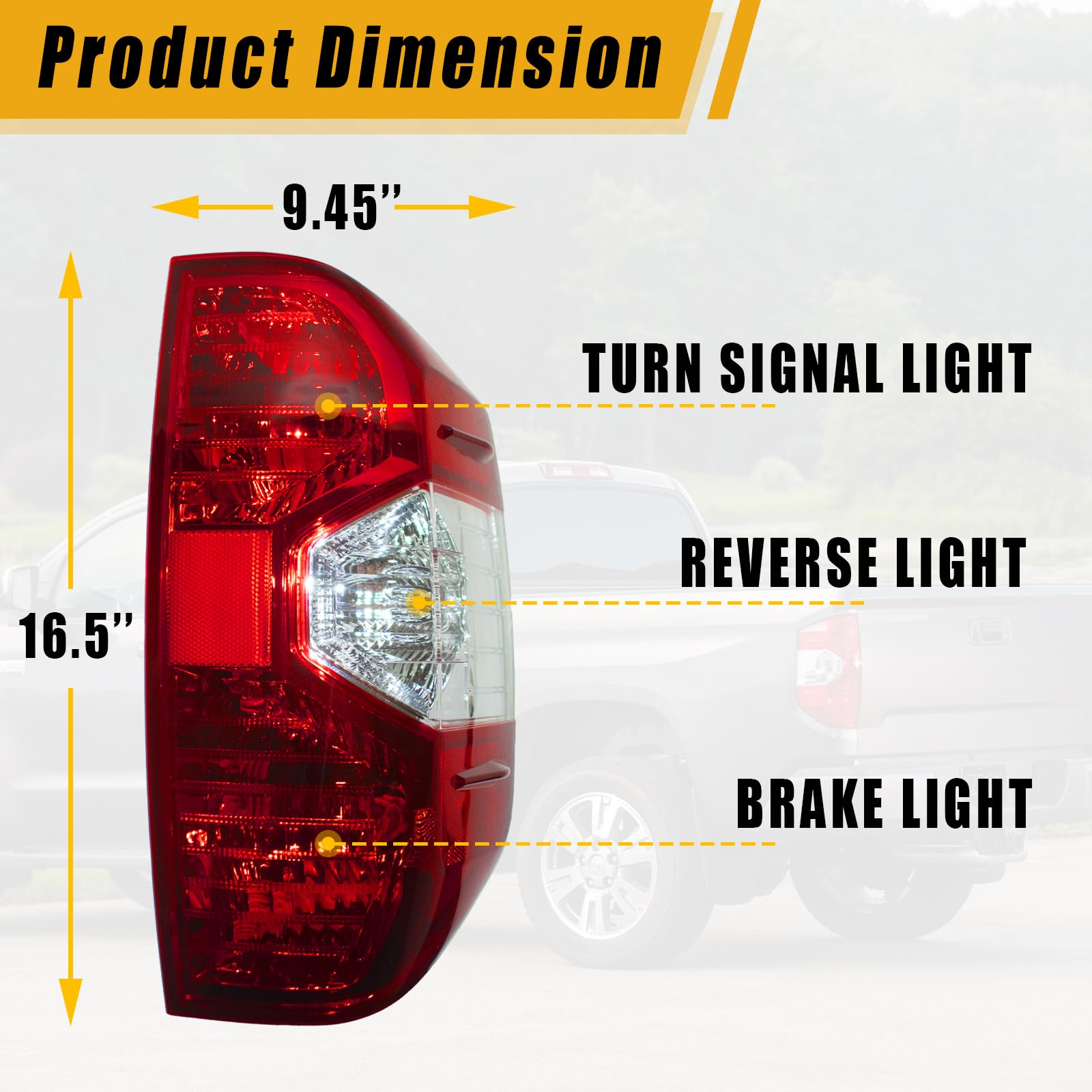 Boine left tail light side profile illustrating exact OEM-style alignment