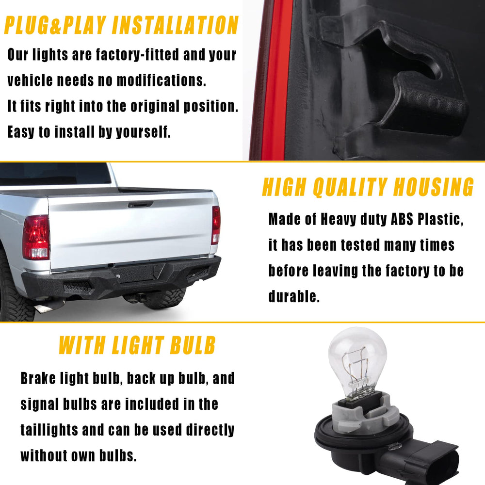 Boine bulbs and wiring harness included for quick installation