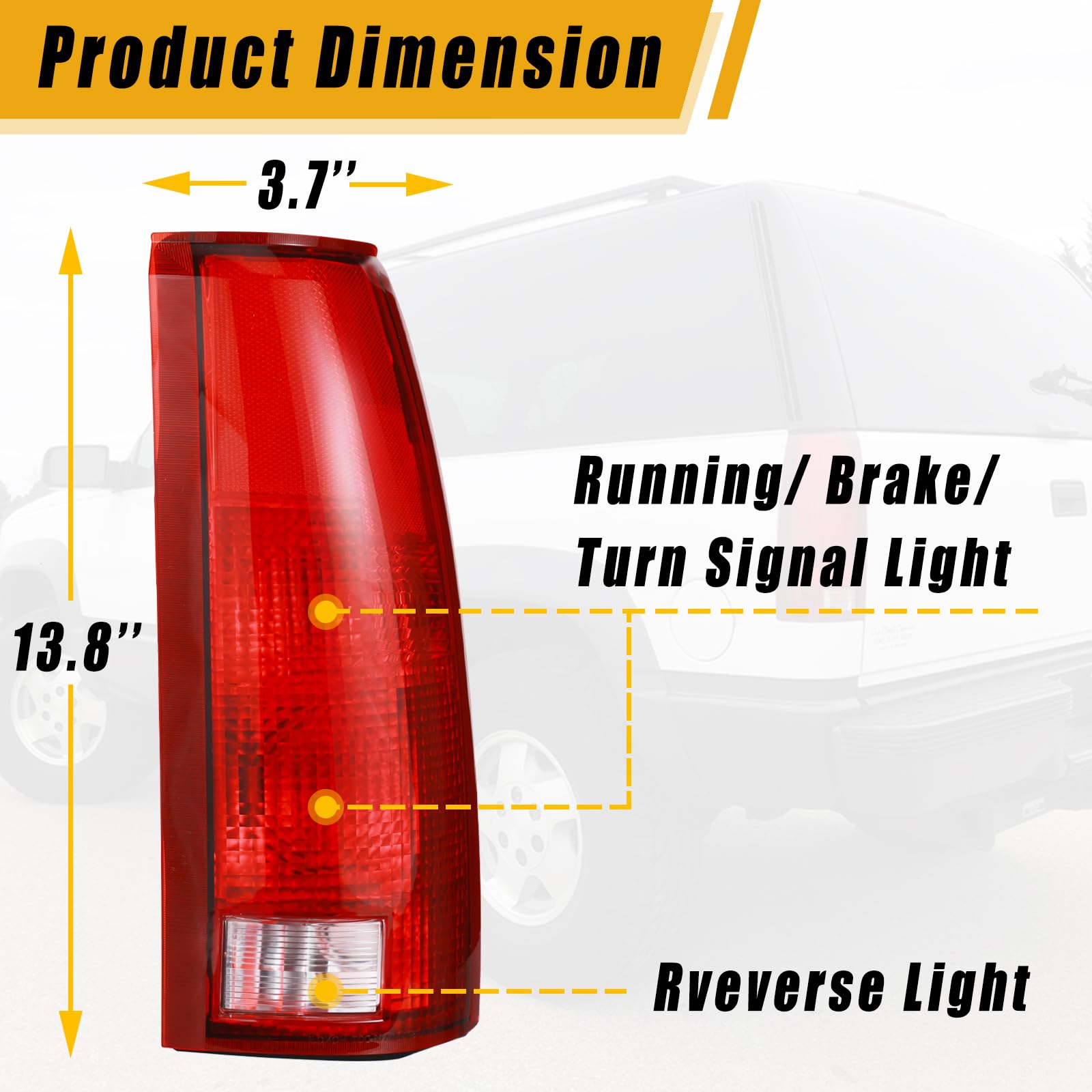 Boine taillight lens close-up highlighting texture and bright reflective design