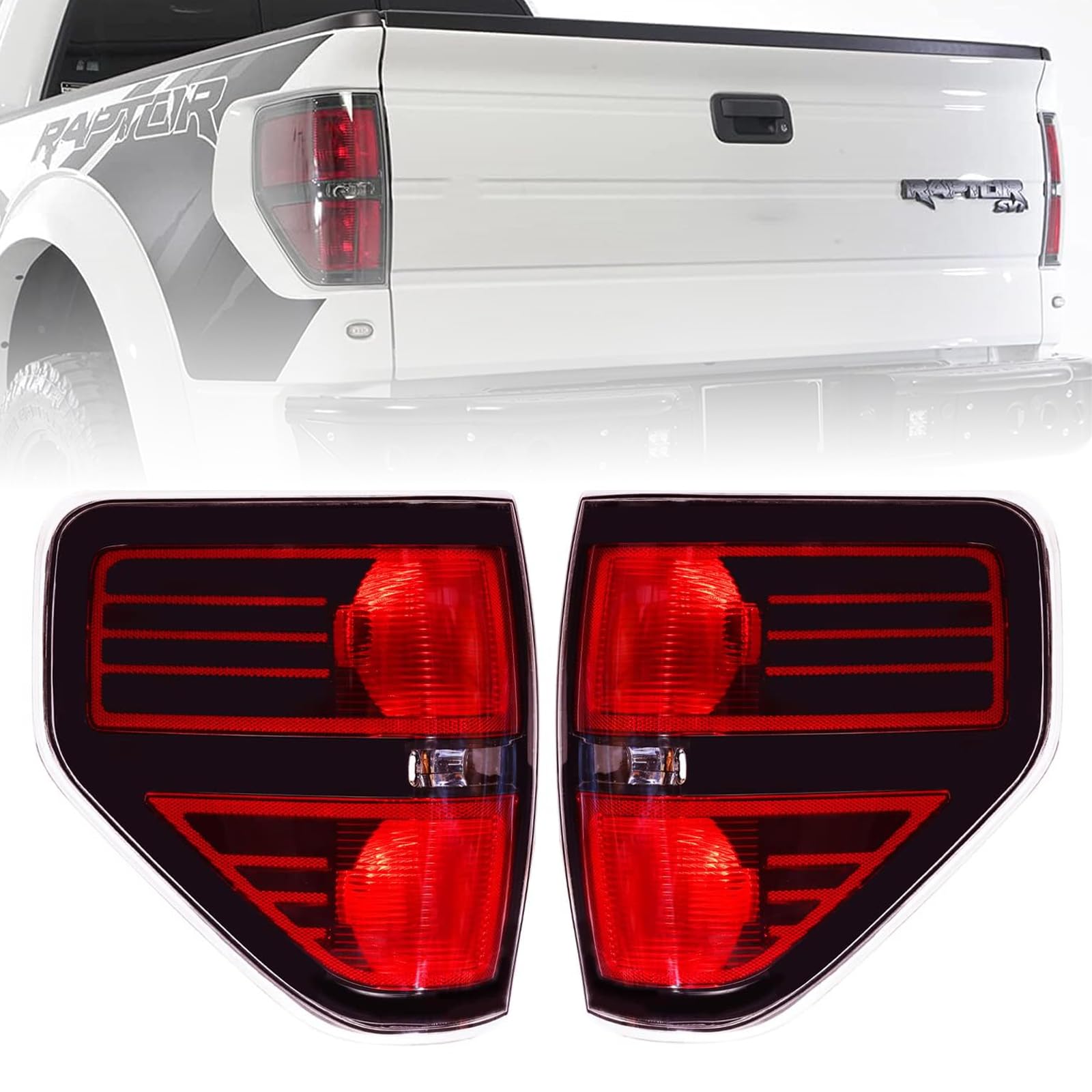 Boine front view smoked tail light showing sleek styling and improved aesthetics