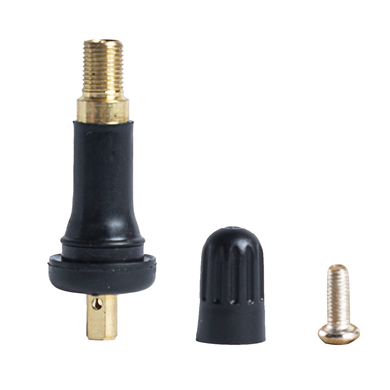 Boine valve stem side profile showing durable rubber construction benefit