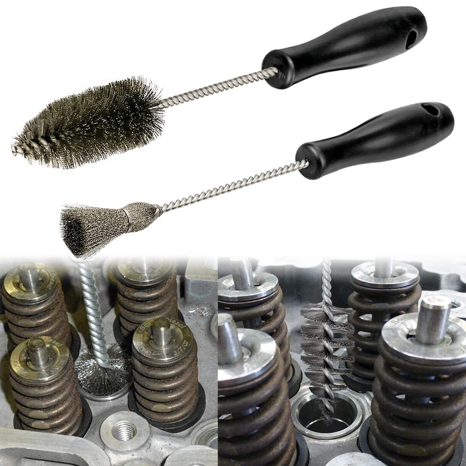 Bolaxin brush in use cleaning an injector seat for improved sealing