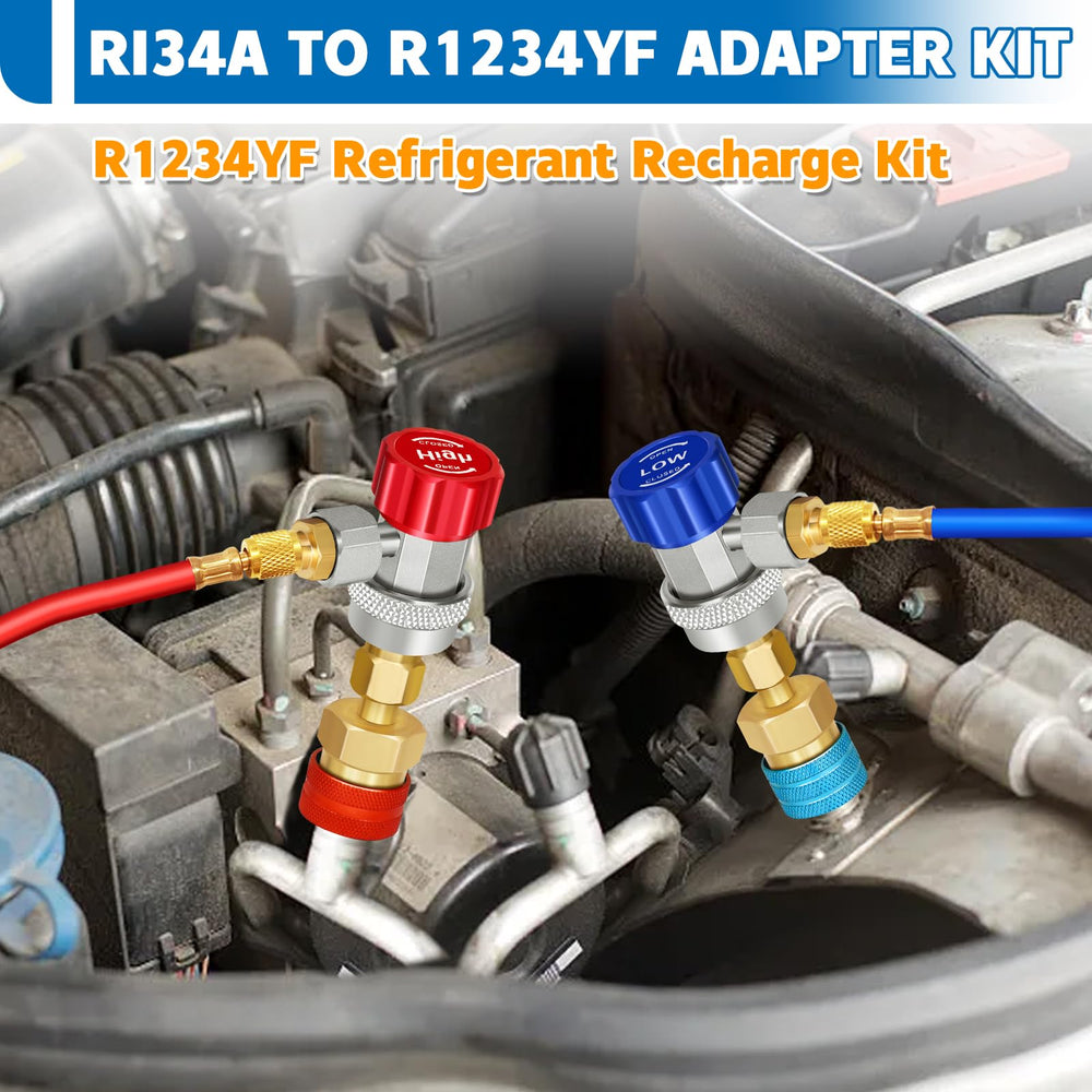 Boltigen kit in a garage setting during service, streamlines professional A/C work