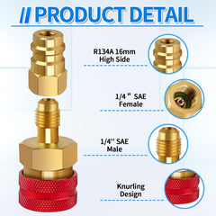 Boltigen red and blue high-low adapters side-by-side for fast identification