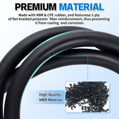 Boltigen hose full 5ft length laid out for measurement convenience