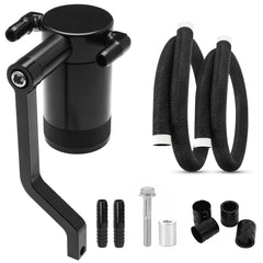 BOMLING front view of billet catch can showing durable finish and easy service