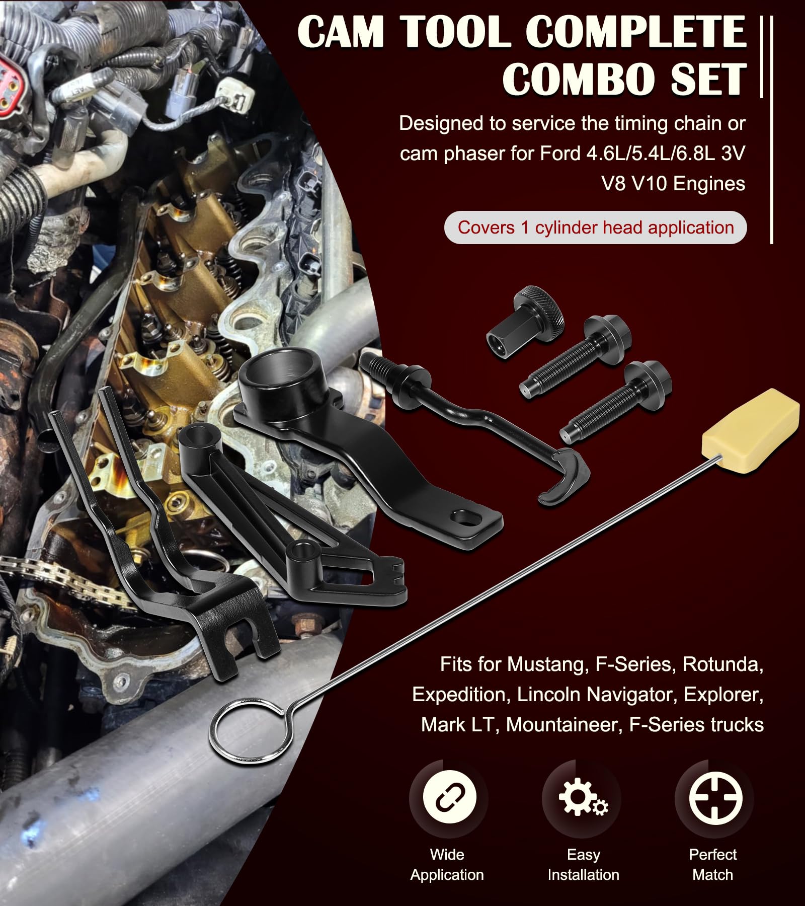 Bonbo cam phaser holder detail locking camshaft for accurate timing service