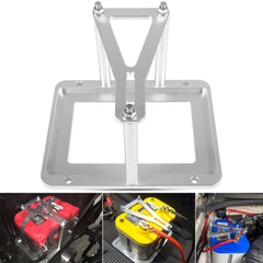 Bonbo front view of aluminum battery tray showing sturdy fit and protection