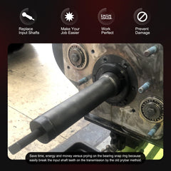 Bonbo tool fitted on Eaton Fuller shaft demonstrating secure alignment