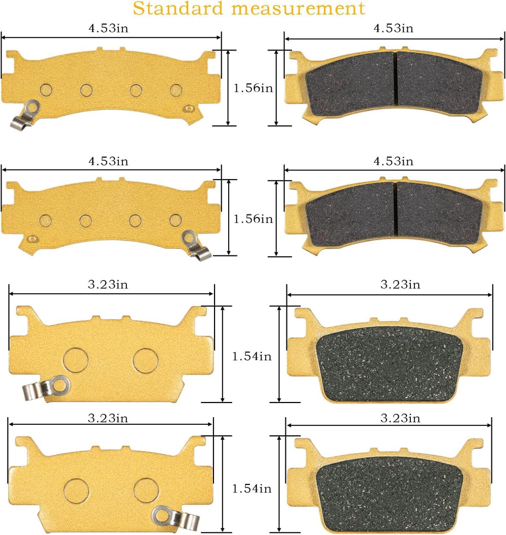 Bonbo pads installed in front caliper on Honda Pioneer 1000 showing improved bite