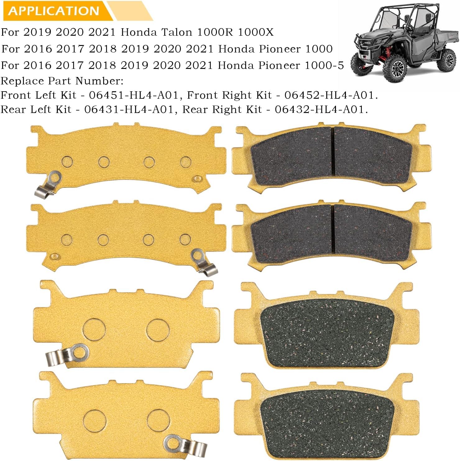 Bonbo rear packaging view displaying dual front and rear pad sets with fit benefits