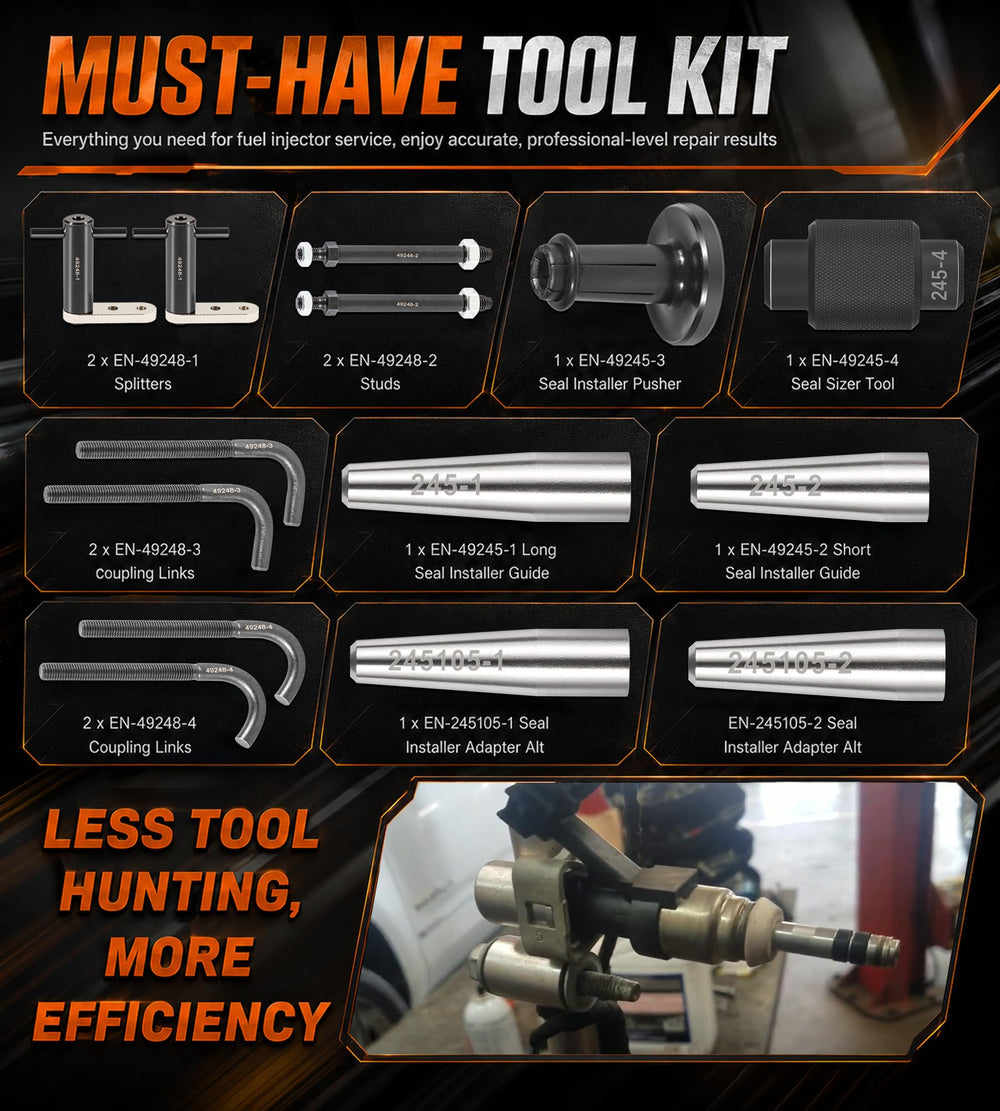 Bonbo tools with injector and seals showing correct alignment for installation