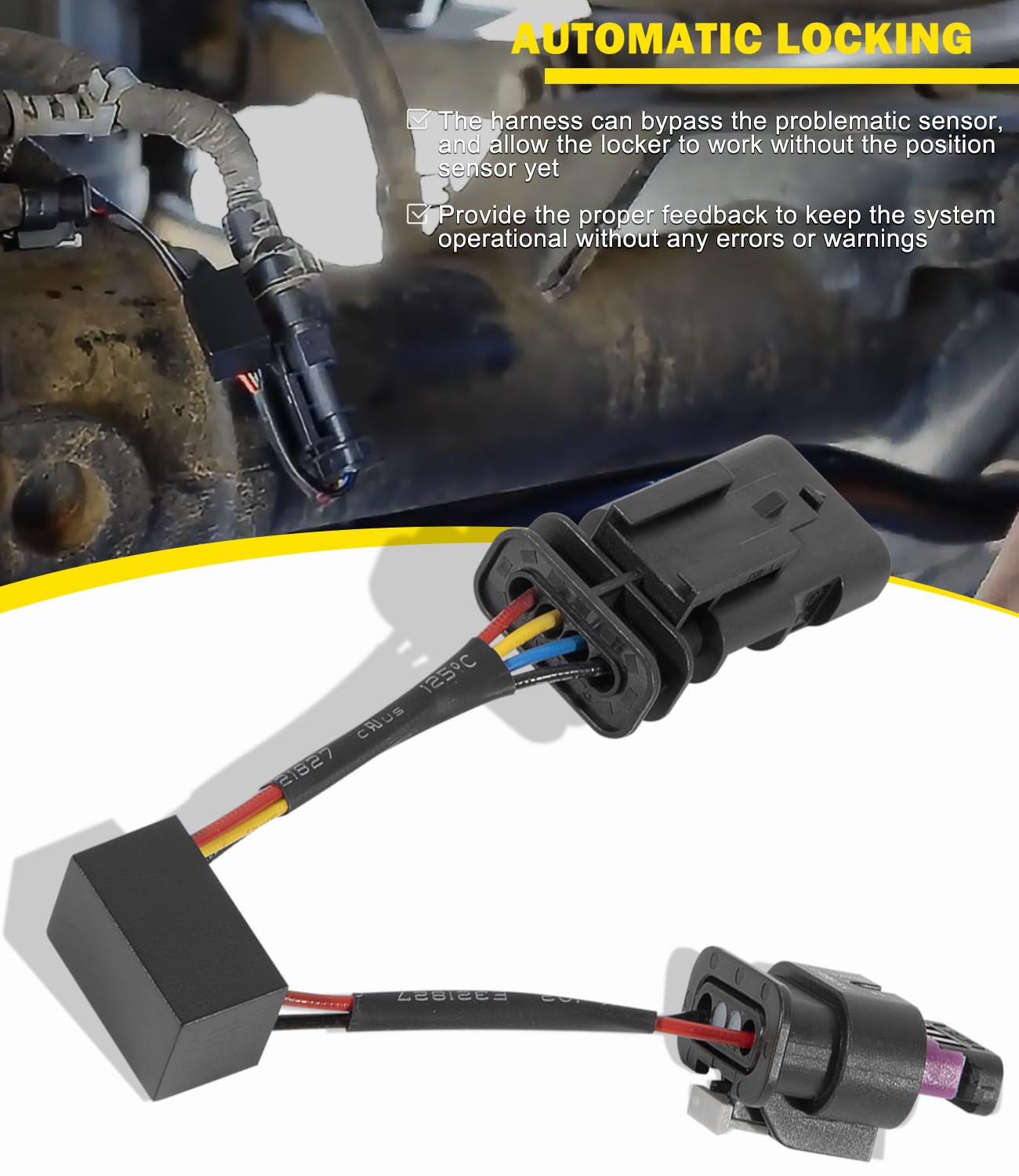 Bonbo harness installed on axle demonstrating factory-fit, quick repair