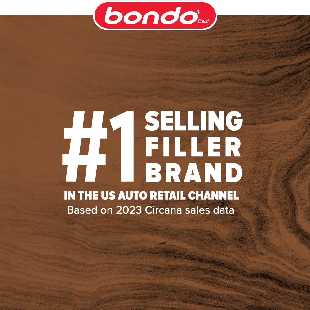 bondo cured filler close-up texture showing smooth, sandable finish