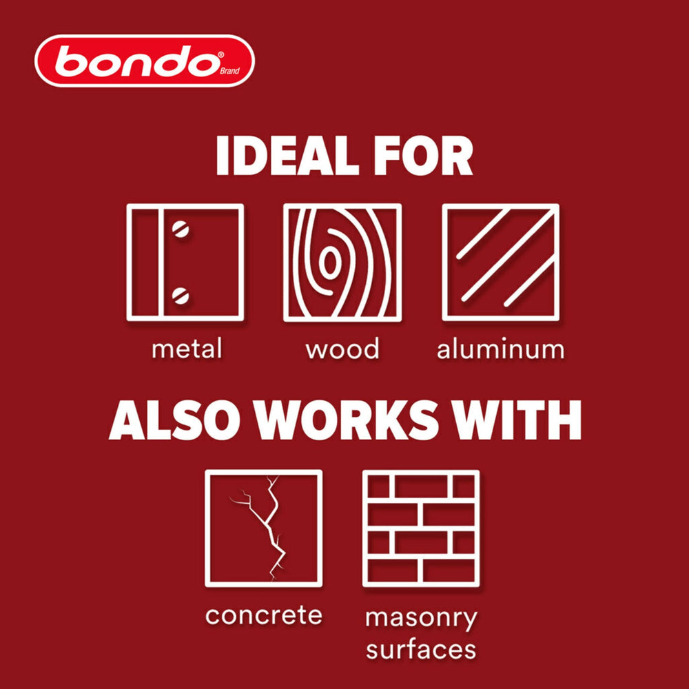 bondo labeled can detail highlights product info and professional quality benefit