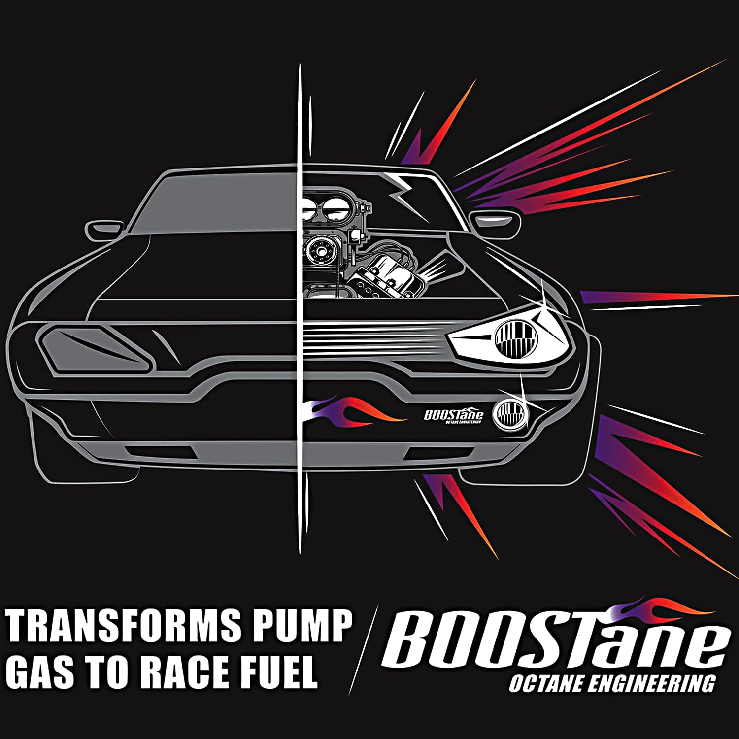 BOOSTane being poured into a fuel jug demonstrating proper dosing for reliable octane boost