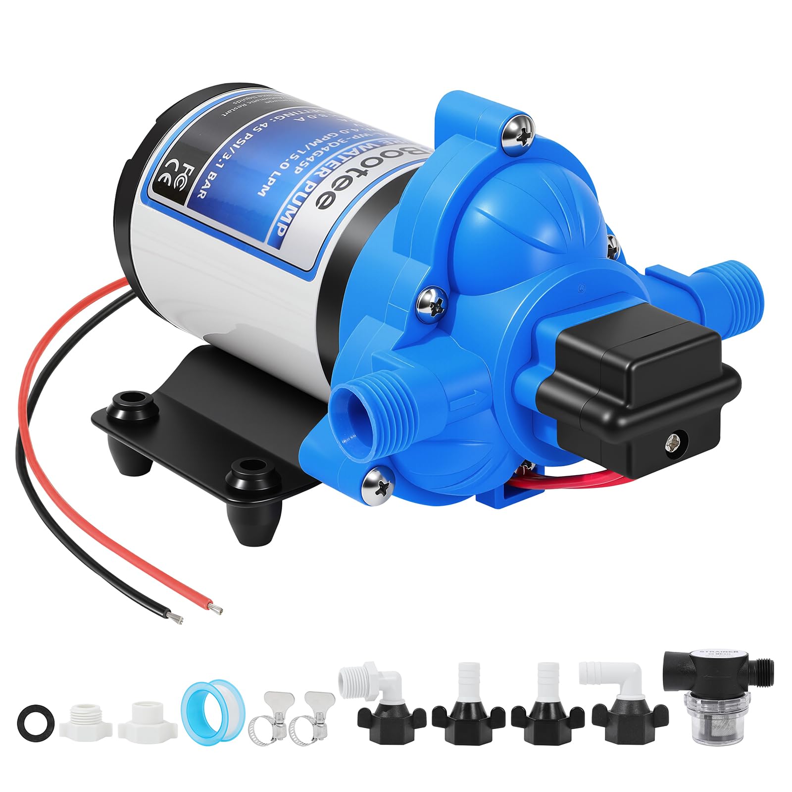 Bootee front view pump showing compact housing and easy installation benefit