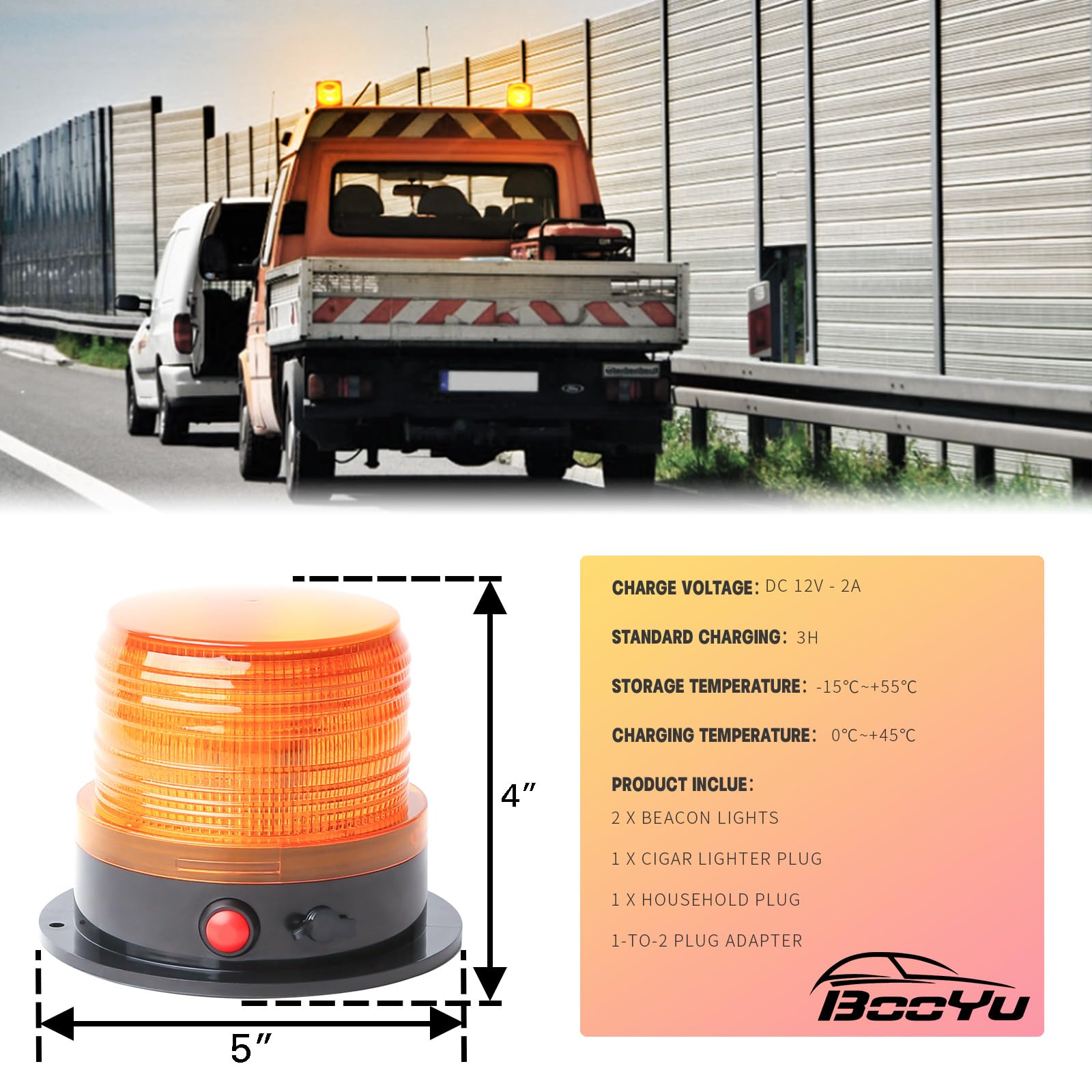 BooYu strobe with size comparison demonstrating compact design and easy storage benefit