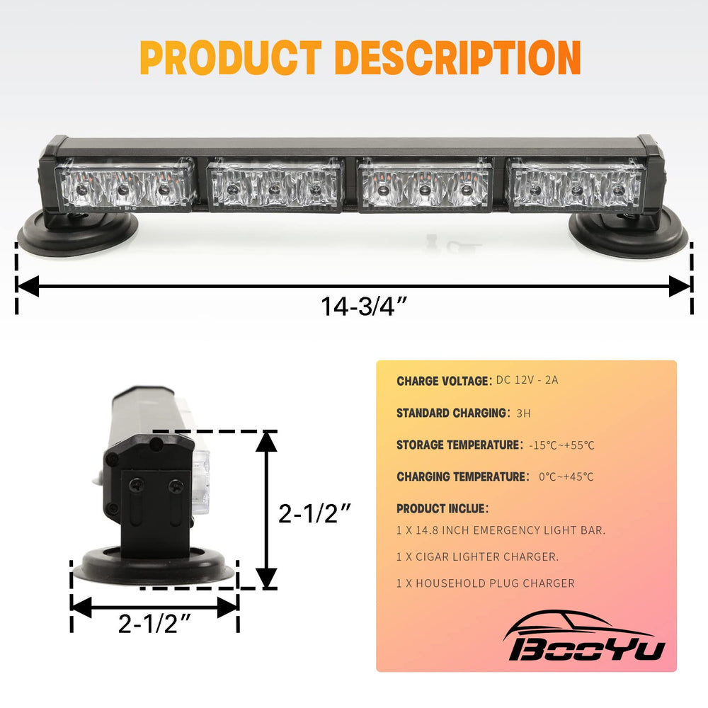 BooYu strobe under water spray showing IP66 weatherproof protection benefit