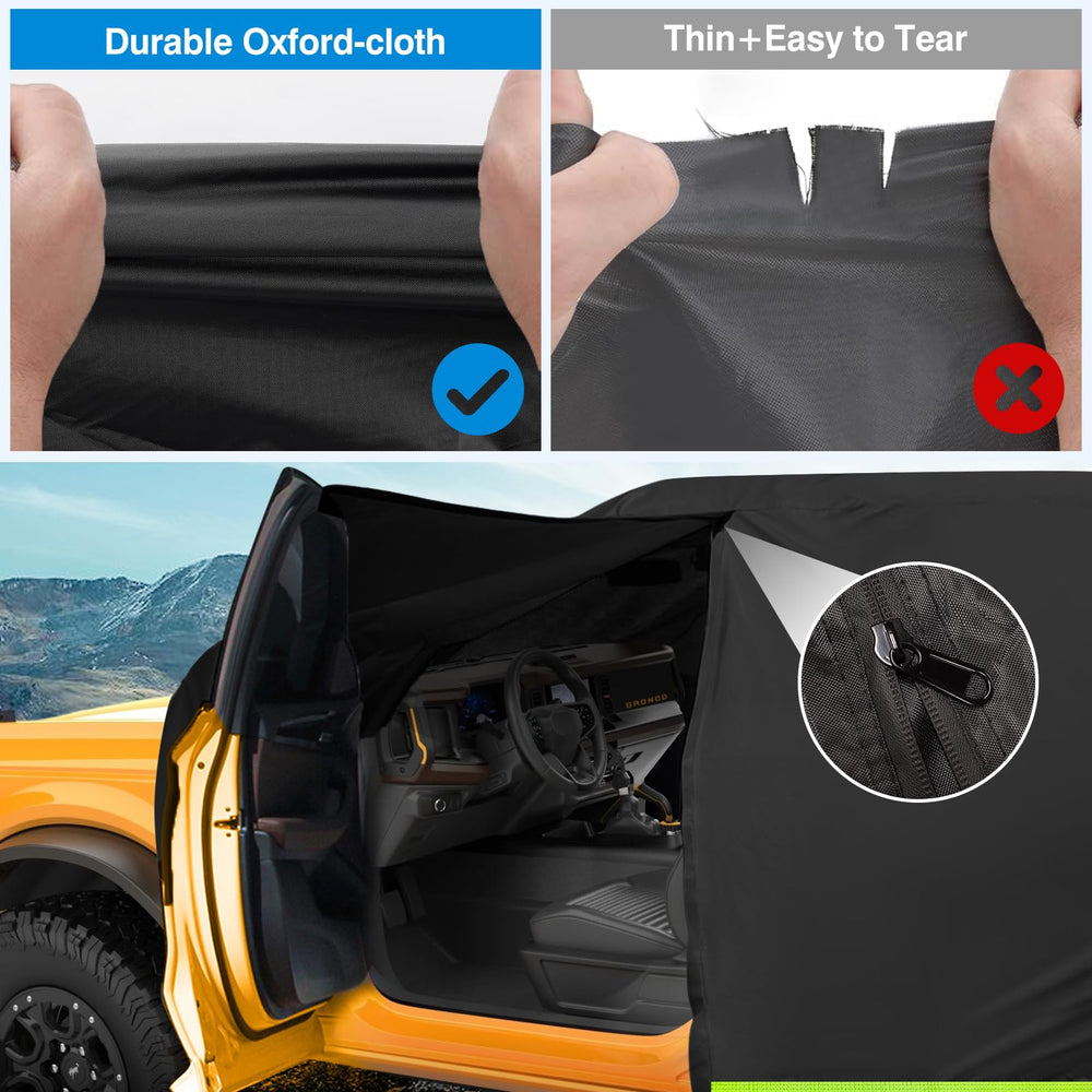 BORDAN cover installed on Bronco side profile showing neat coverage