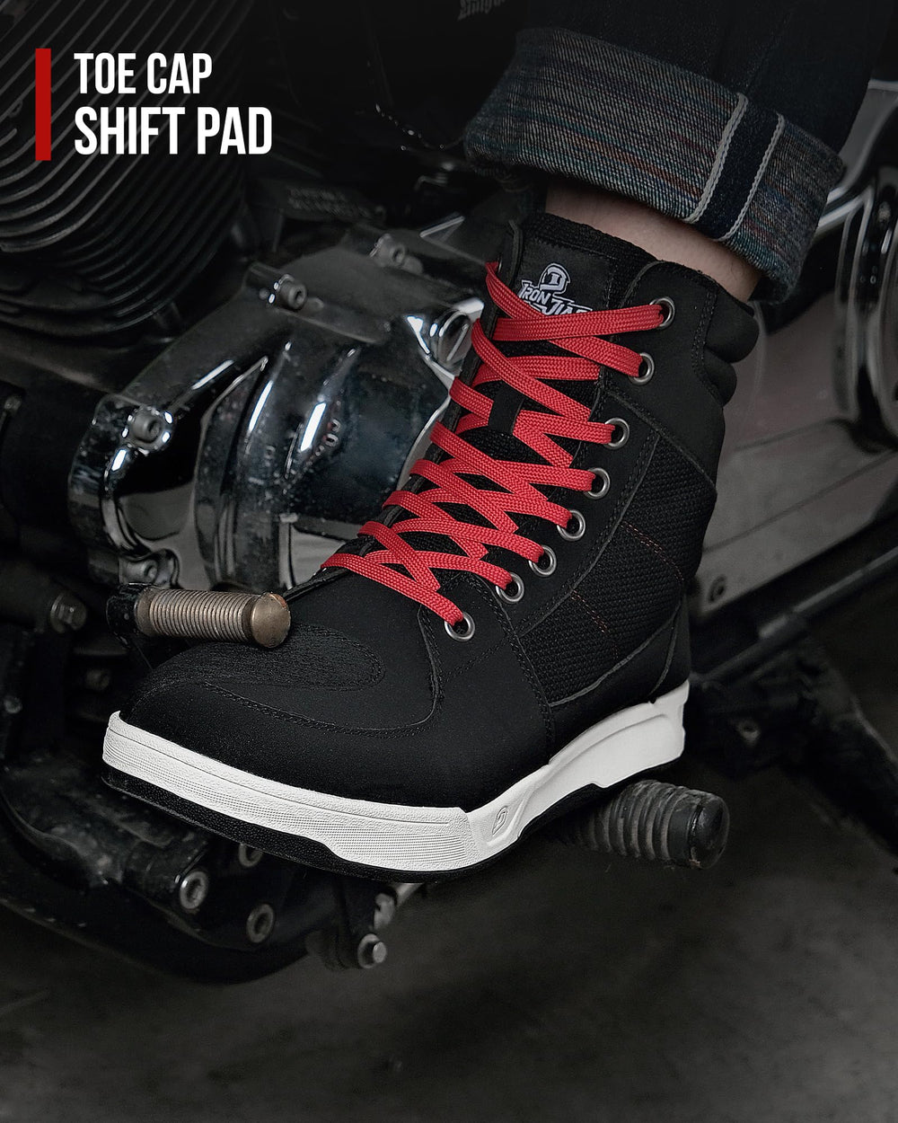 BORLENI leather and breathable fabric upper delivering comfort and airflow