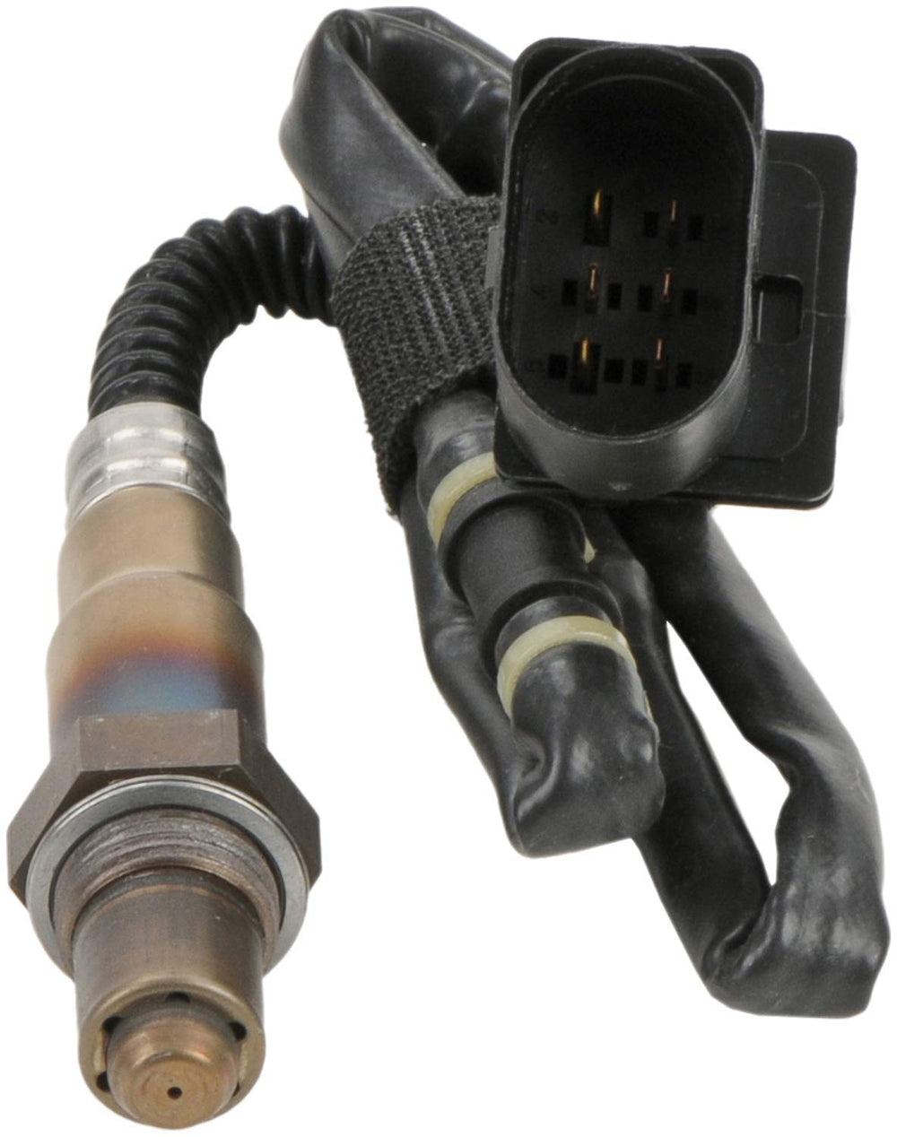 Bosch 17014 front view showing connector and threaded fitting, Bosch reliable fit
