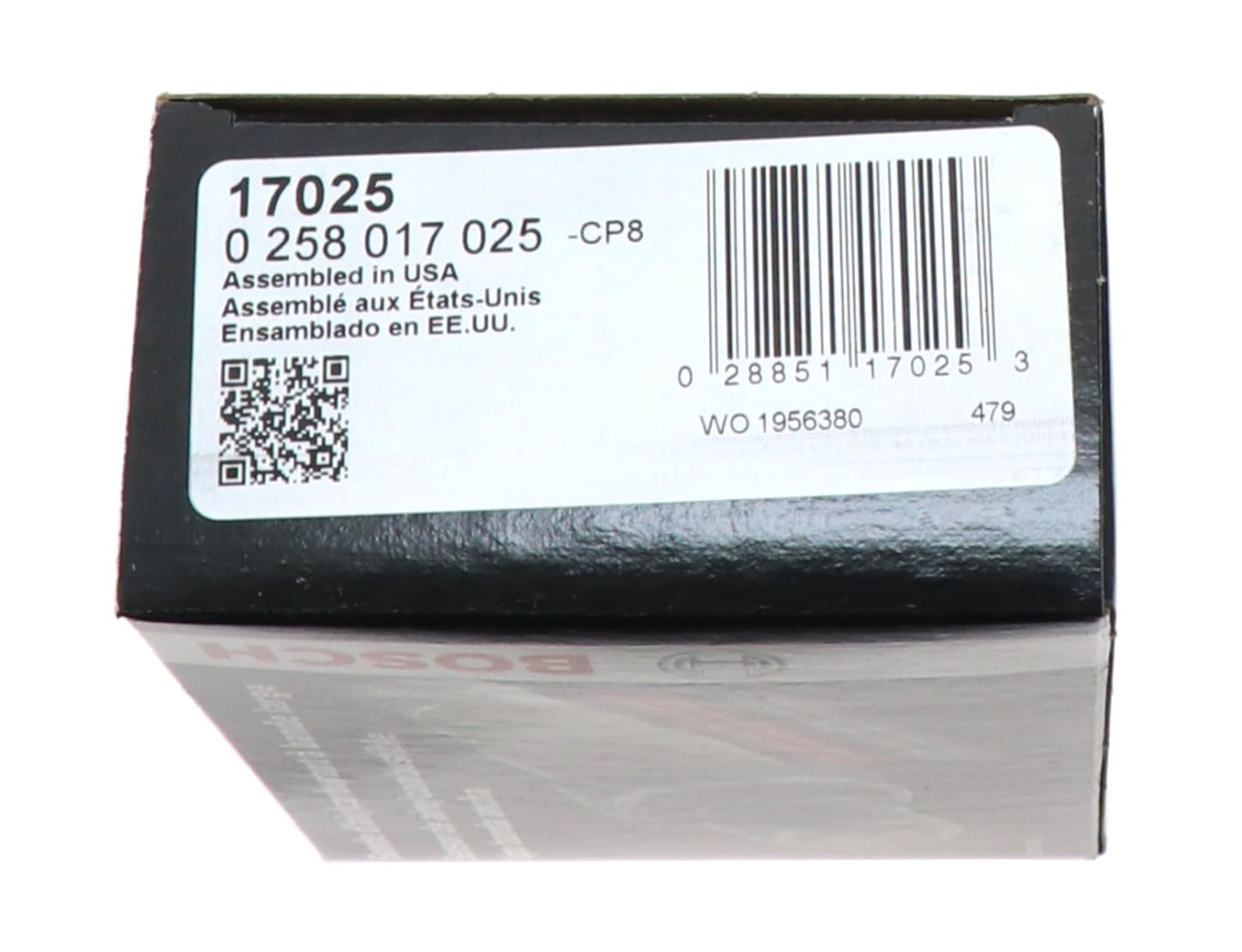 Bosch 17025 beside ruler showing size and scale for correct fitment benefit