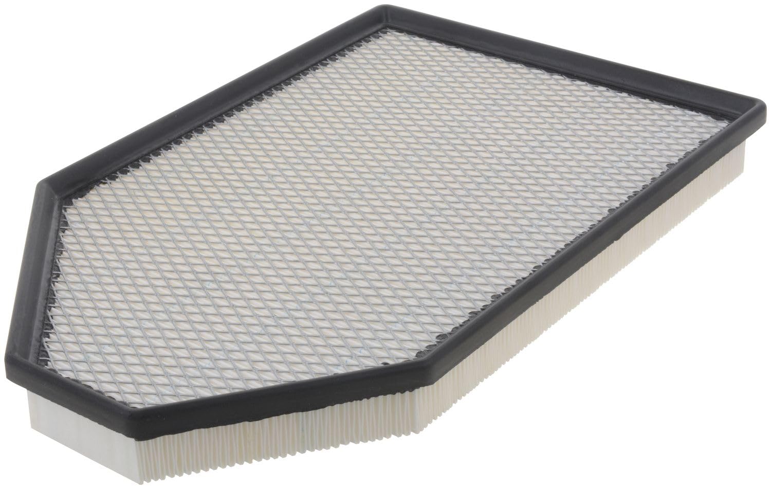 Bosch 5436WS front view showing pleated media and filter shape for reliable engine protection