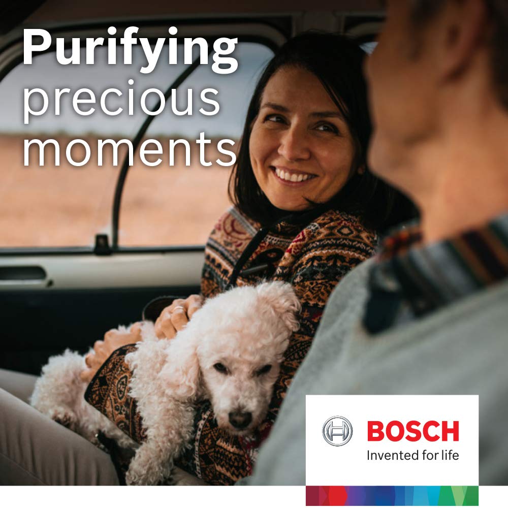 Bosch filter installed in car cabin showing easy replacement