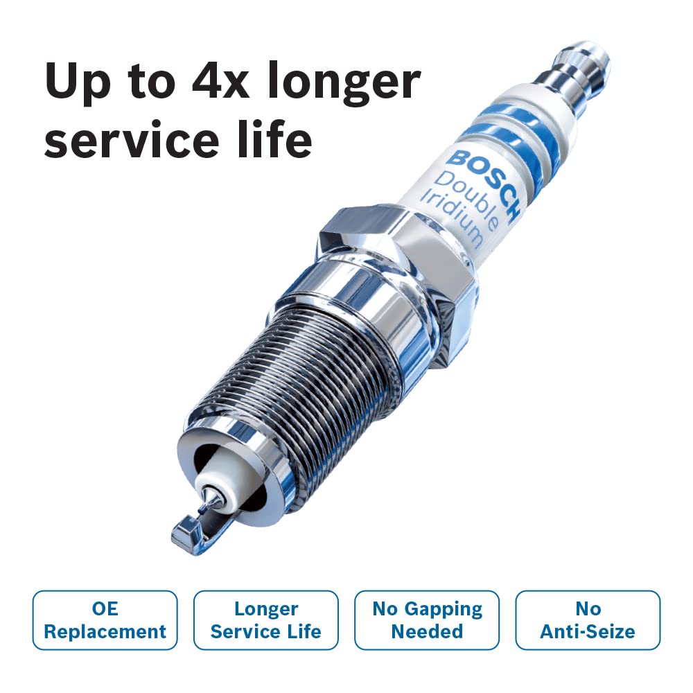Bosch plugs on workbench during garage installation enabling quick OEM service